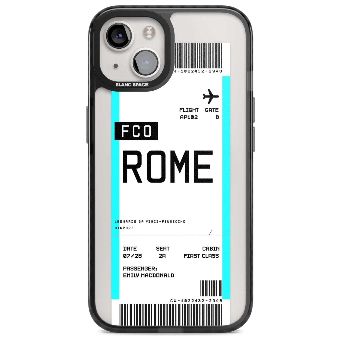 Personalised Rome Boarding Pass