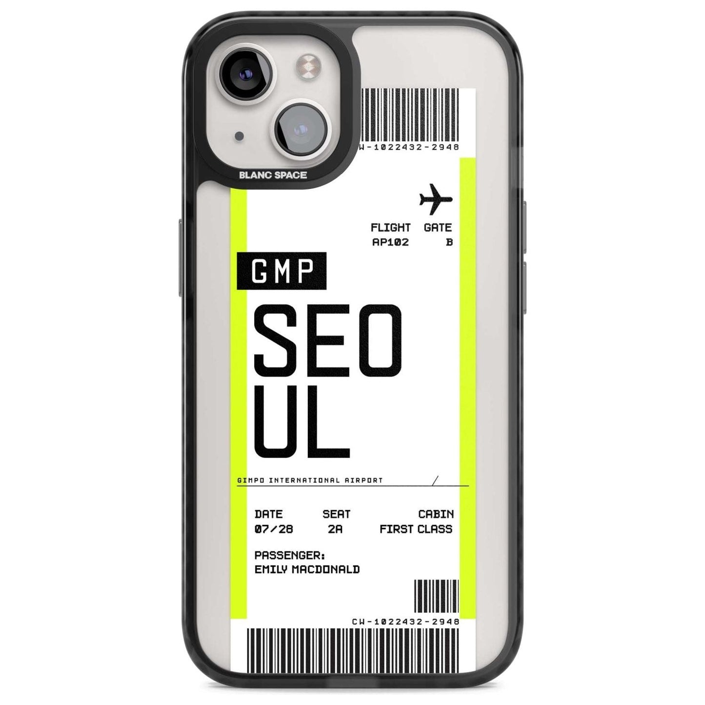 Personalised Seoul Boarding Pass