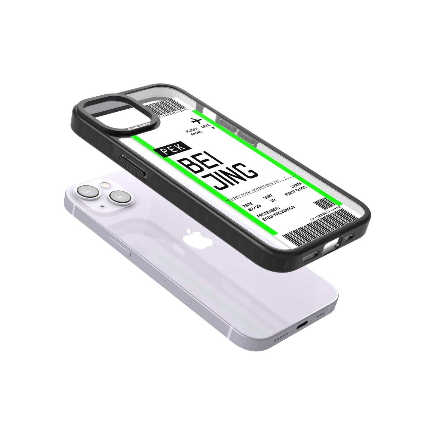 Carte d'embarquement personnalisée pour Pékin