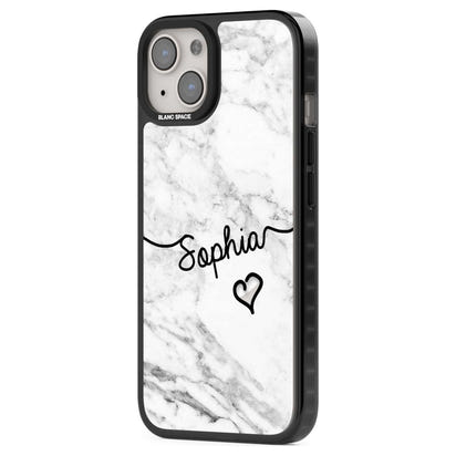 Personalised White Marble Heart