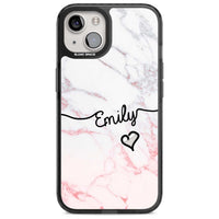 Personalised Pink Fade Marble Heart