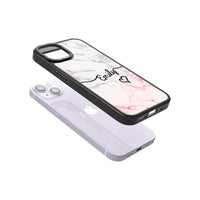 Personalised Pink Fade Marble Heart