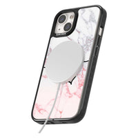 Personalised Pink Fade Marble Heart