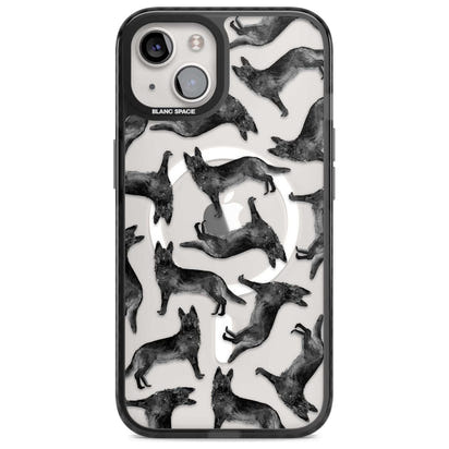 German Shepherd Pattern Black