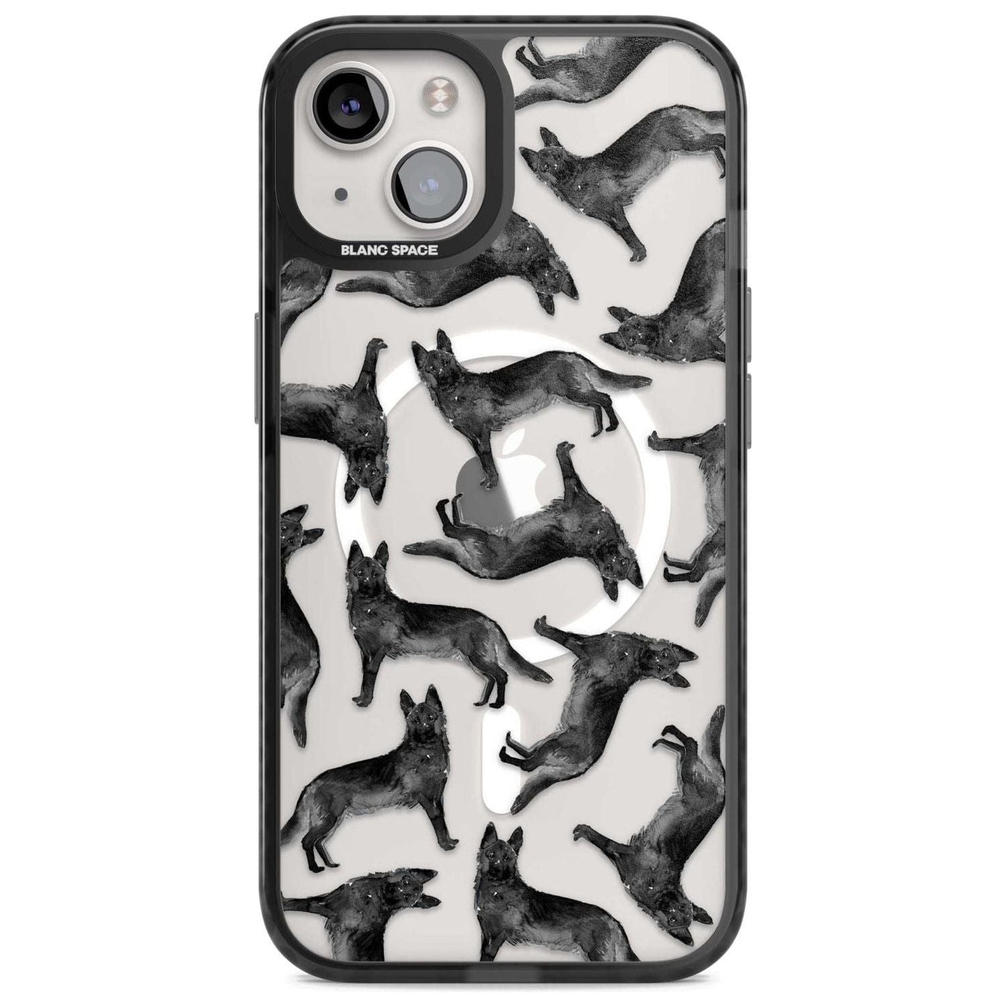 German Shepherd Pattern Black