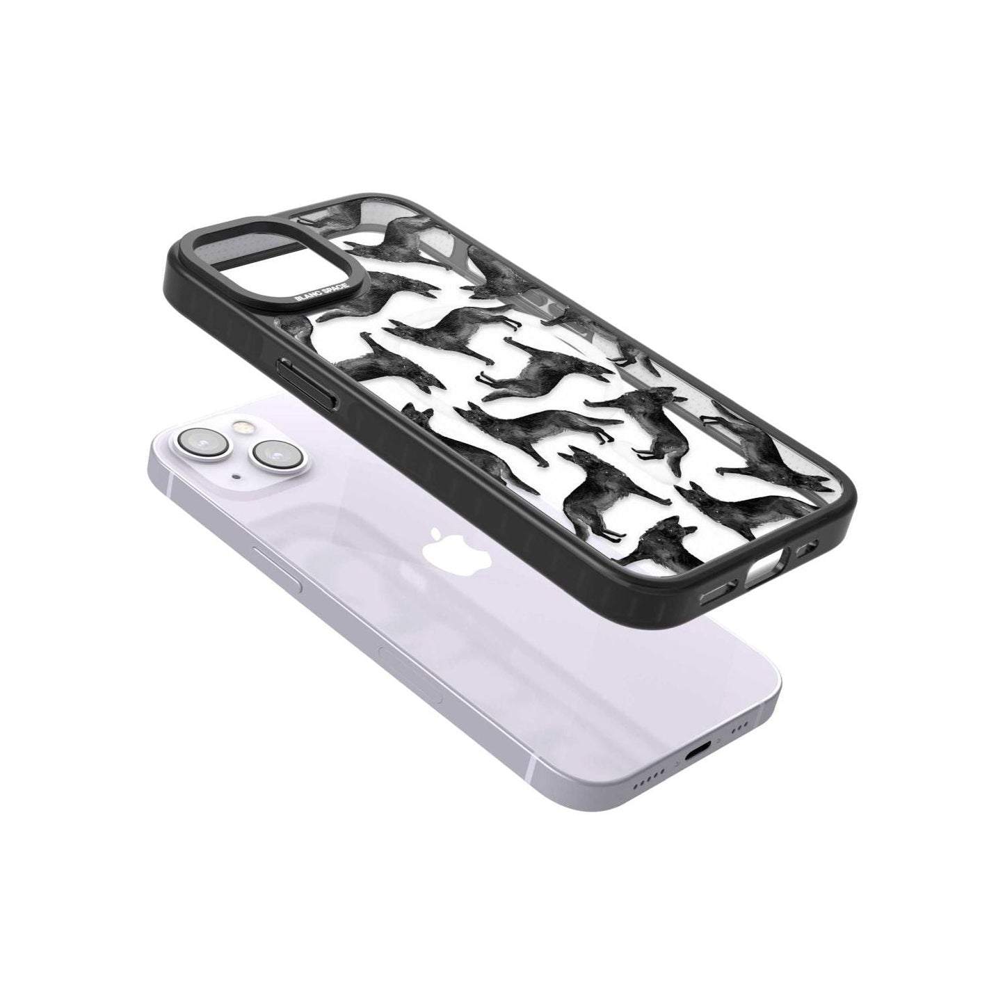 German Shepherd Pattern Black