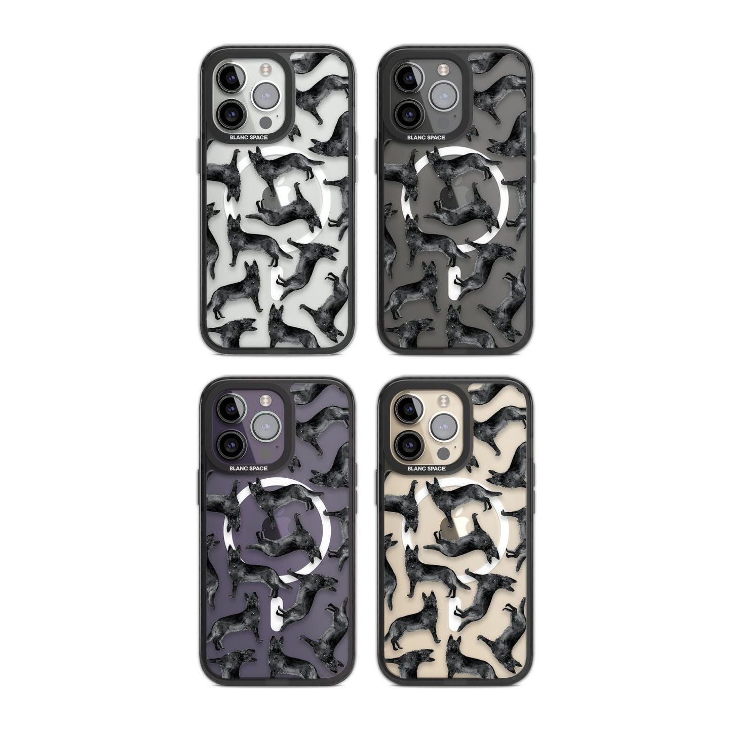 German Shepherd Pattern Black