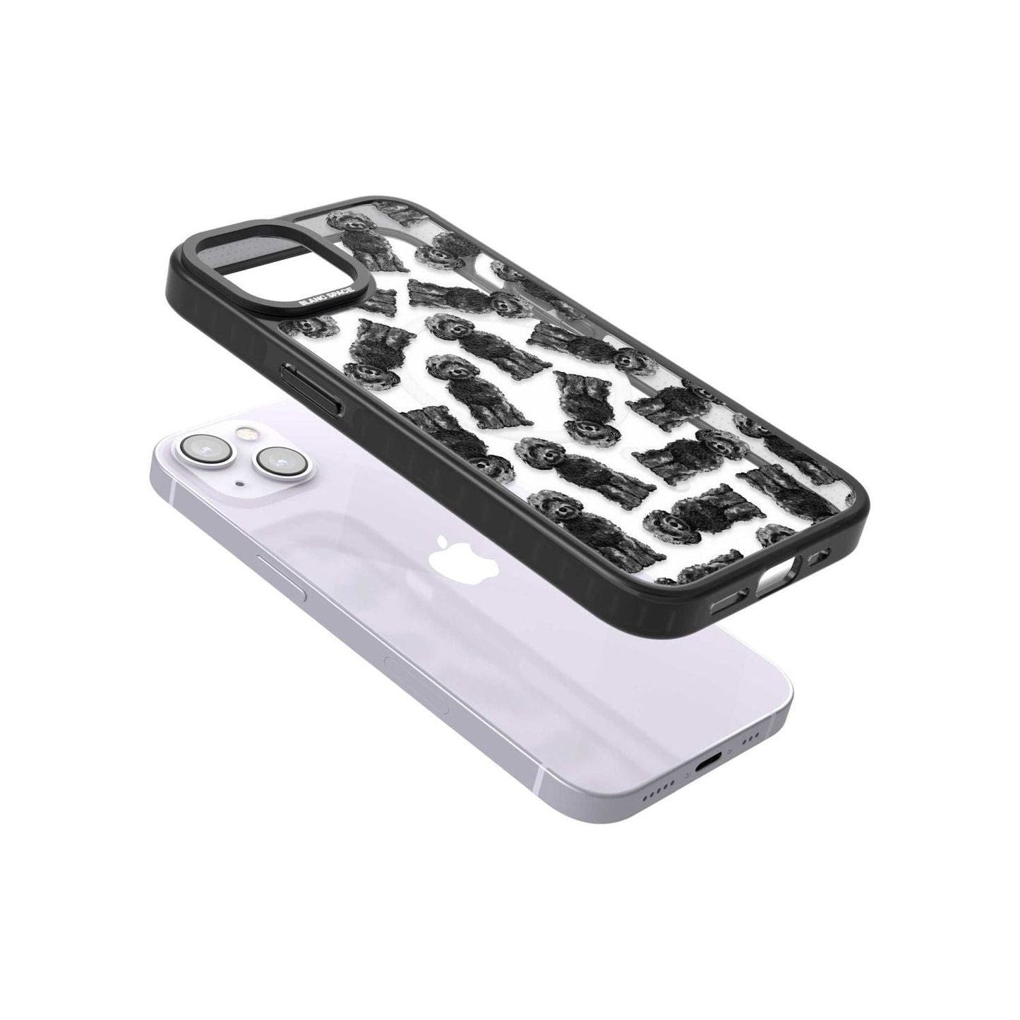 Black Cockapoo Watercolor