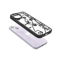 Abstract Line Art Black Clear