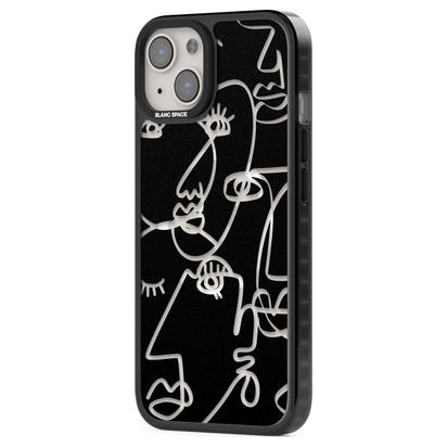 Abstract Line Art Clear Black