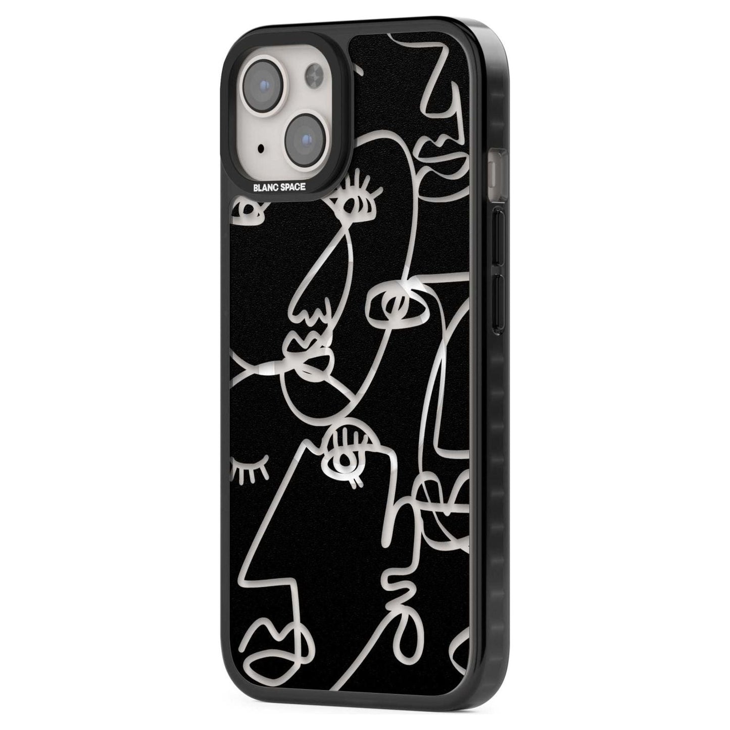 Abstract Line Art Clear Black