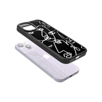 Abstract Line Art Clear Black