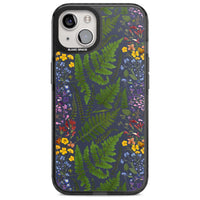 Busy Floral And Fern Design Navy