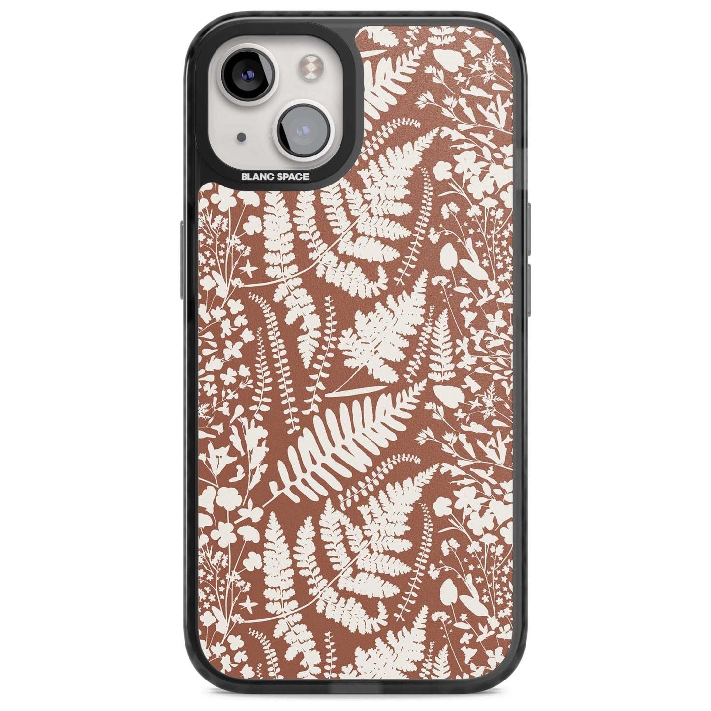 Fleurs sauvages et fougères sur terre cuite