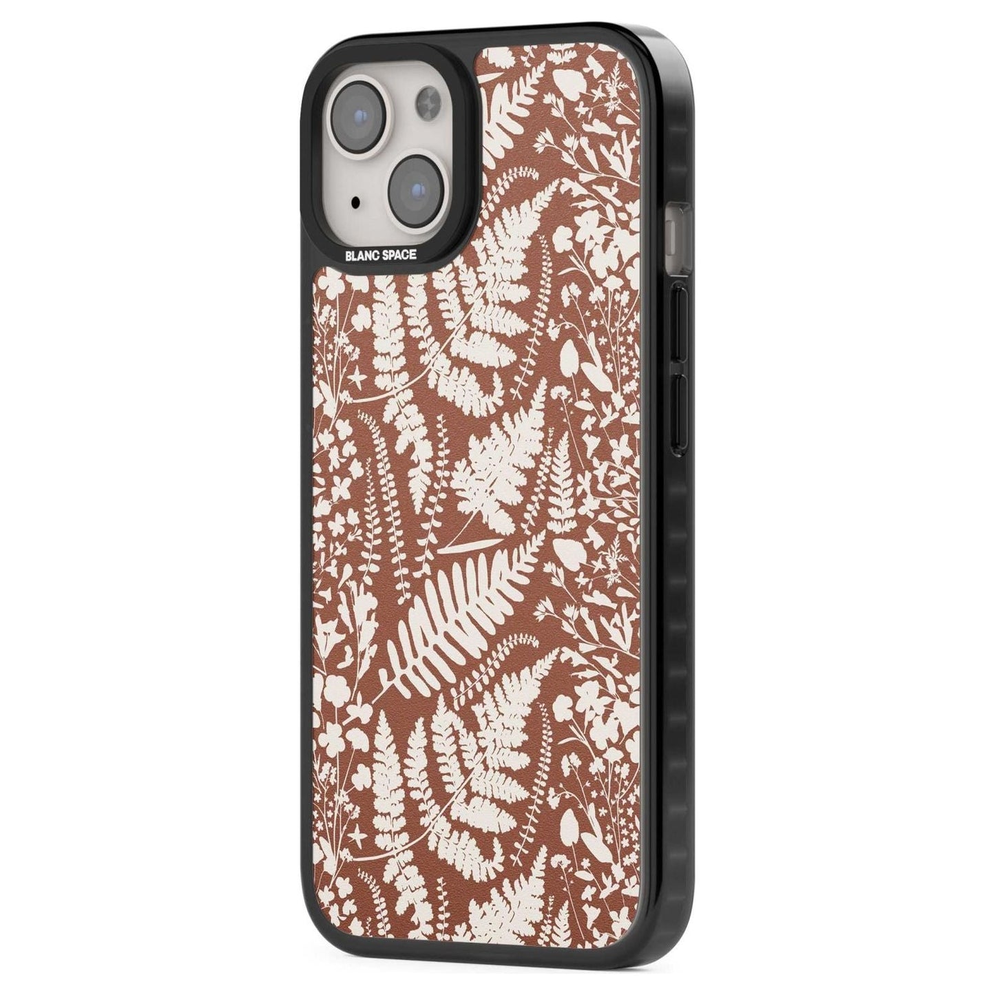 Fleurs sauvages et fougères sur terre cuite