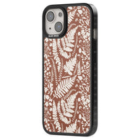 Fleurs sauvages et fougères sur terre cuite