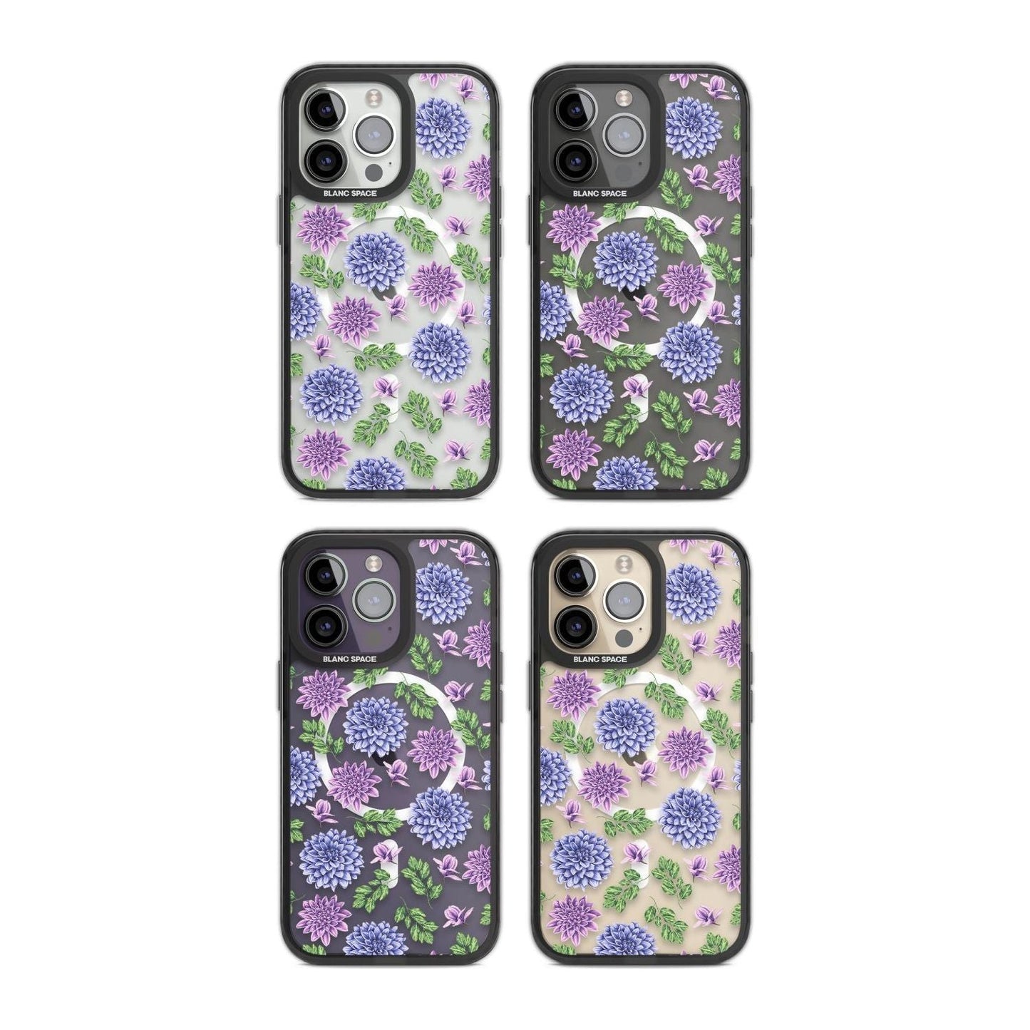 Purple Dahlias Floral