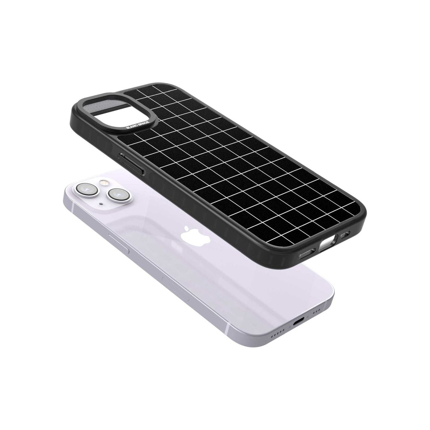 Minimalist Grid Pattern Black