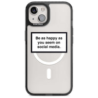 Heureux sur les réseaux sociaux