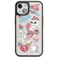 Autocollants Crâne et Fleurs