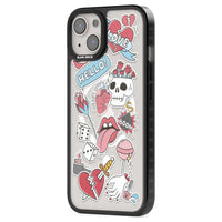 Autocollants Crâne et Fleurs