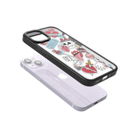 Autocollants Crâne et Fleurs