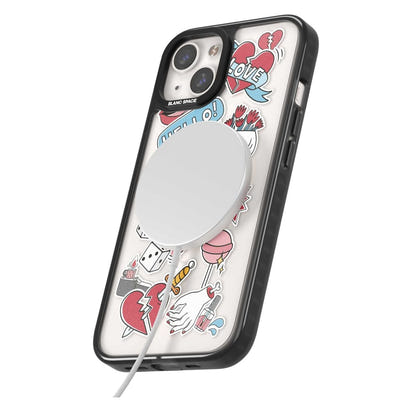 Autocollants Crâne et Fleurs