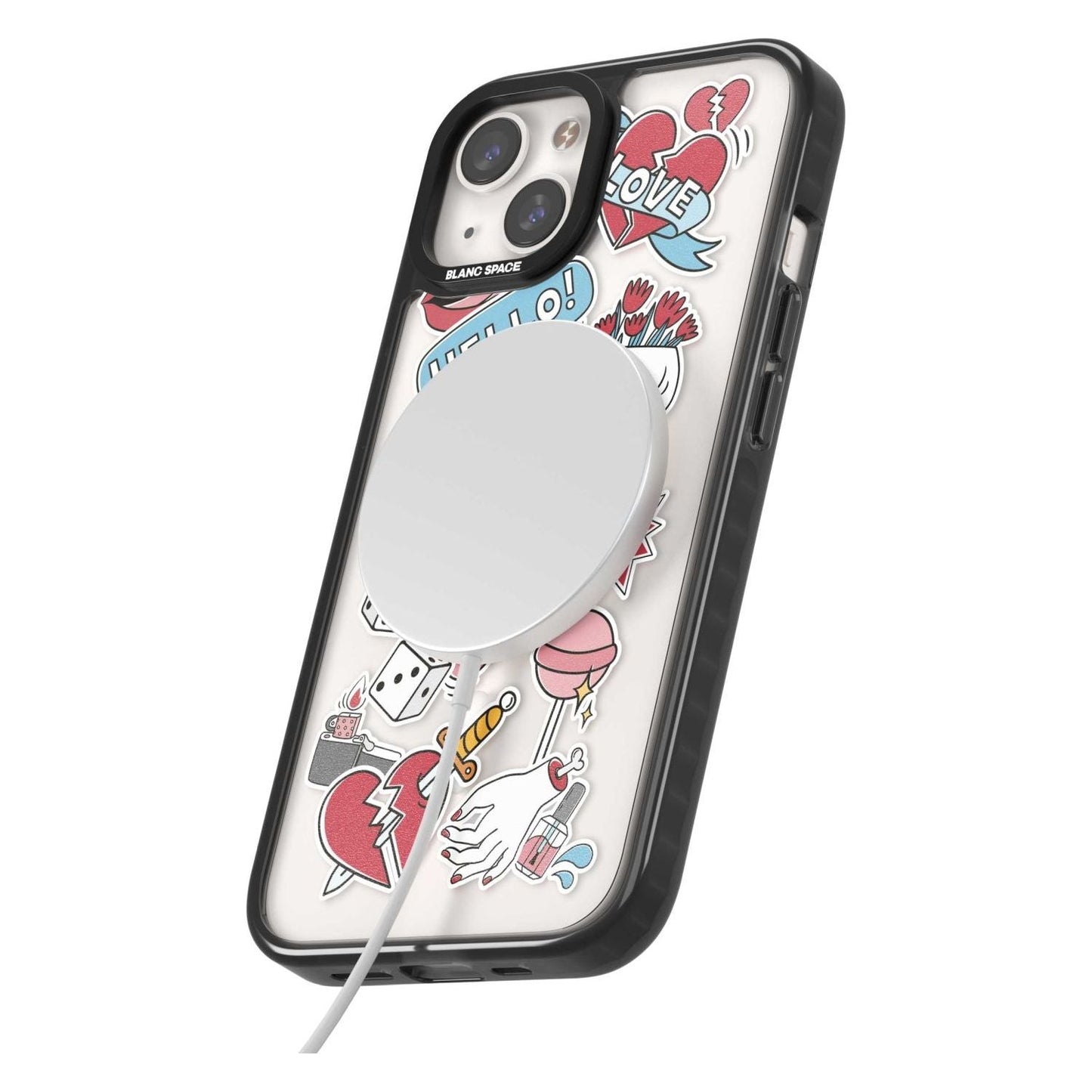 Autocollants Crâne et Fleurs