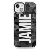 Personalised Black Camo Name Vertical