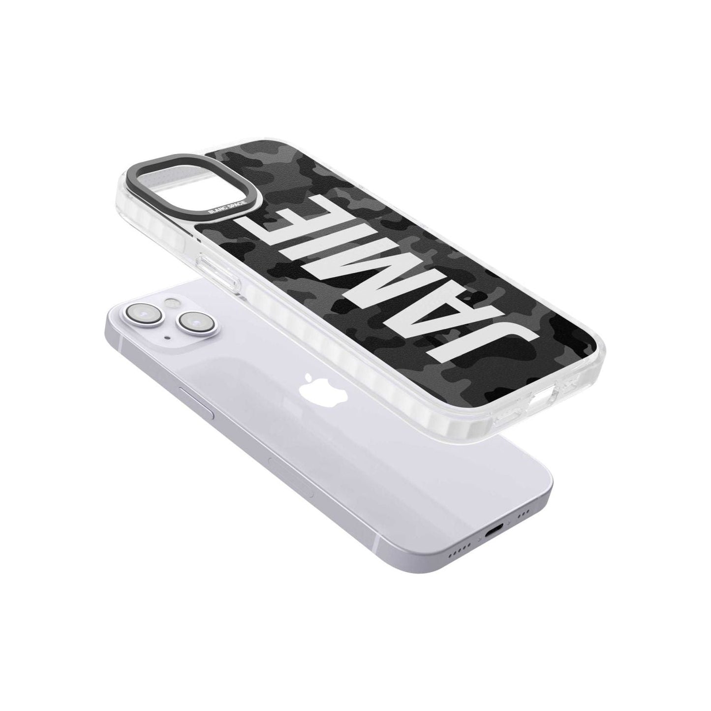 Personalised Black Camo Name Vertical