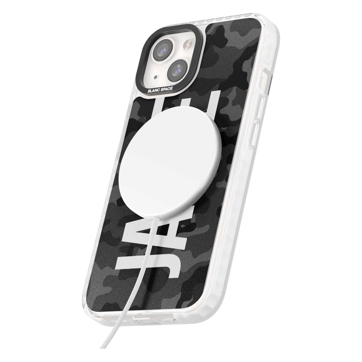 Personalised Black Camo Name Vertical