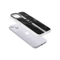 Personalised Black Marble Stripe Initials