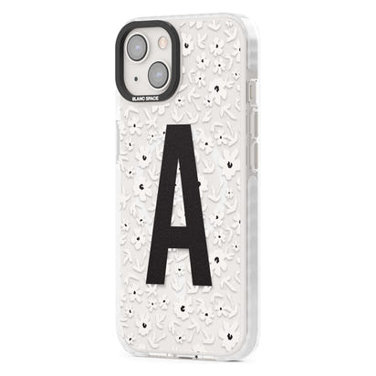 Initiale en gras personnalisée et florale