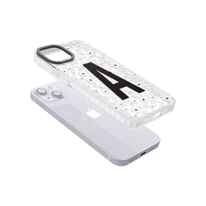 Initiale en gras personnalisée et florale