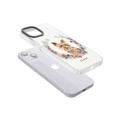 Personalised Yorkshire Terrier Floral Portrait