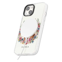 Personalised English Bulldog Floral Portrait