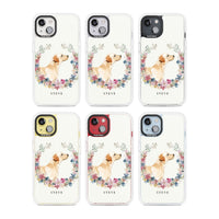 Personalised Yellow Labrador Floral Portrait