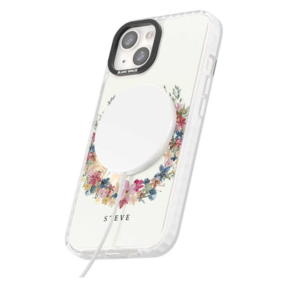 Personalised Yellow Labrador Floral Portrait