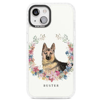 Personalised German Shepherd Floral Portrait
