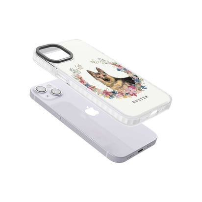 Personalised German Shepherd Floral Portrait