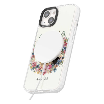 Personalised German Shepherd Floral Portrait