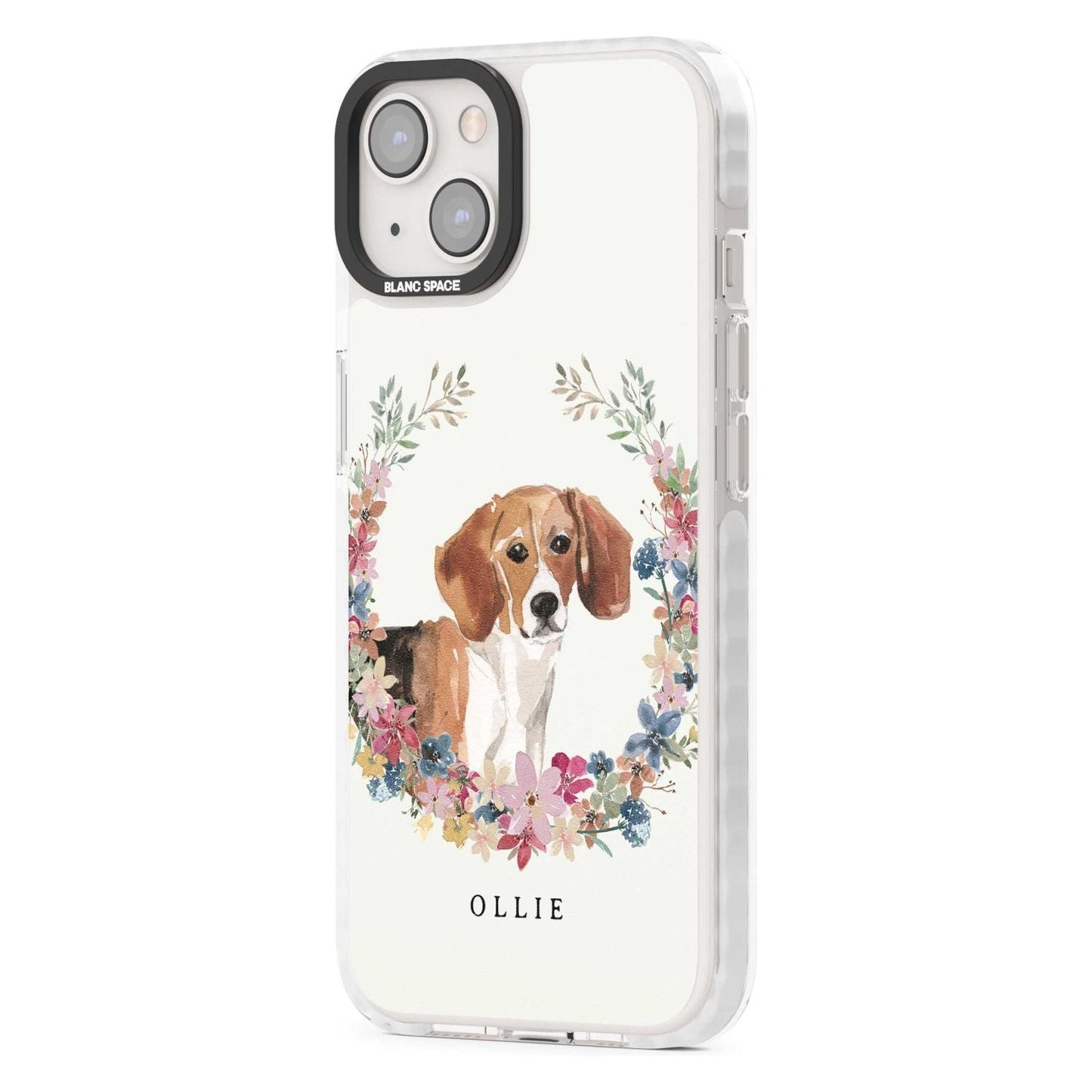Personalised Beagle Floral Portrait