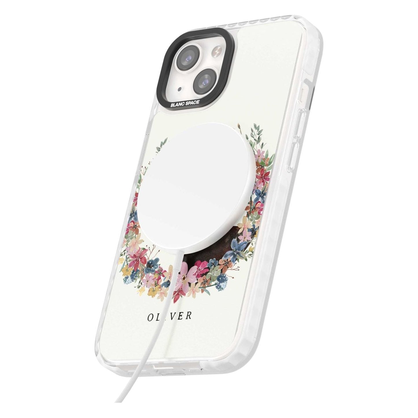 Personalised Black & Tan Dachshund Floral Portrait