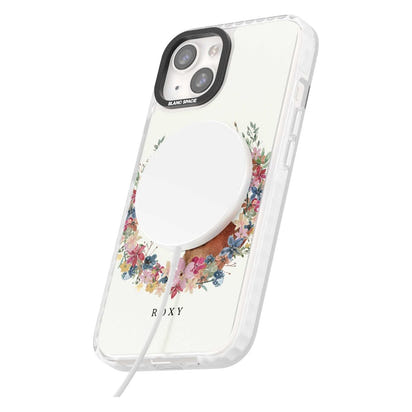 Personalised Tan Dachshund Floral Portrait