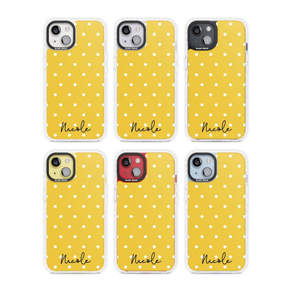 Personalised Yellow Polka Dot