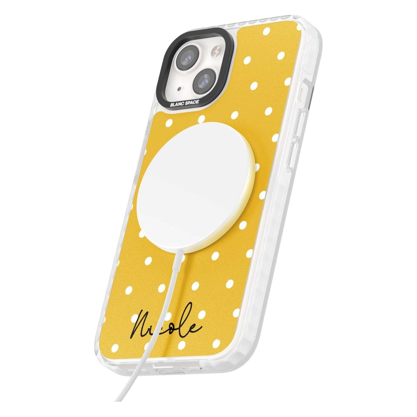 Personalised Yellow Polka Dot