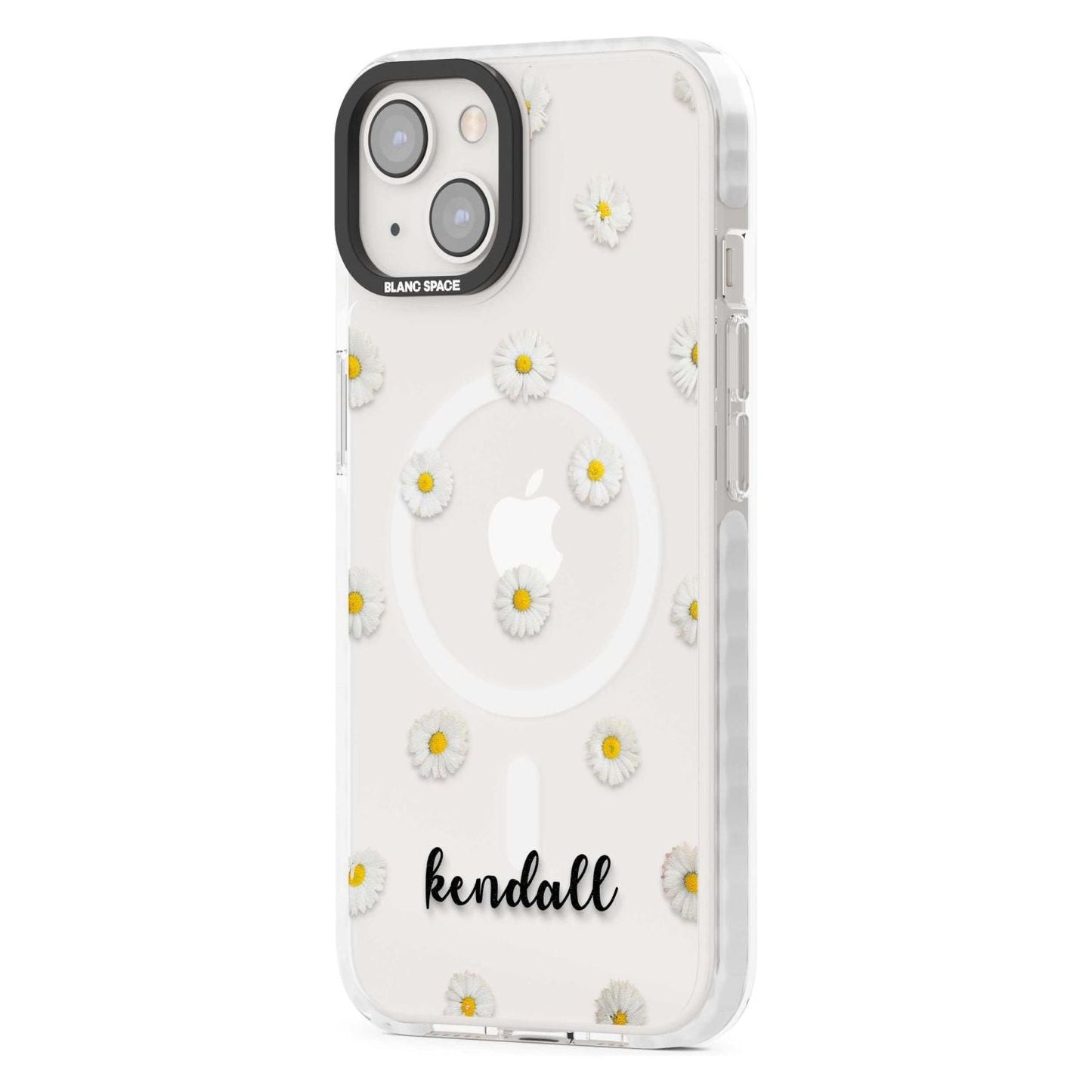 Personalised White Daisies & Cursive