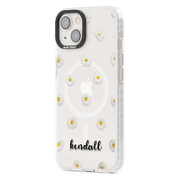 Personalised White Daisies & Cursive