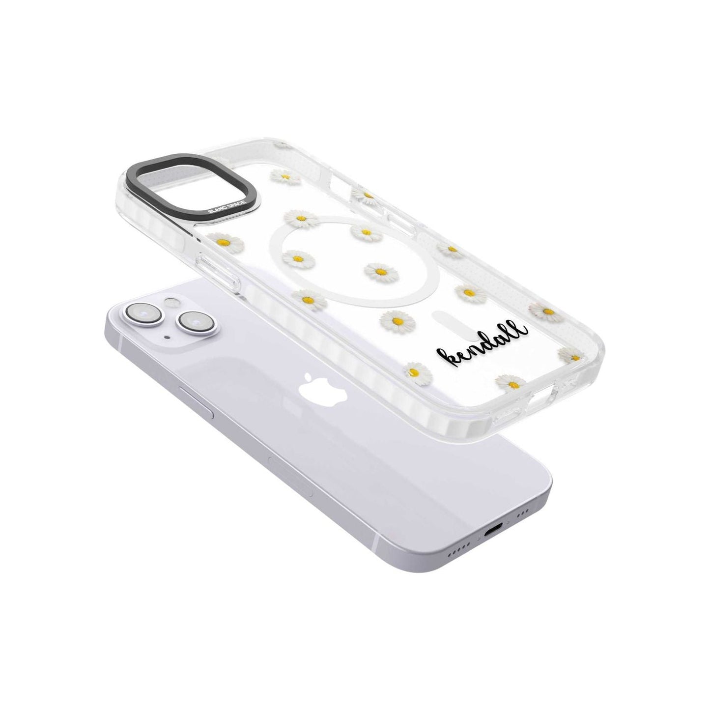 Personalised White Daisies & Cursive