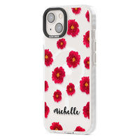 Personalised Red Peonies & Cursive